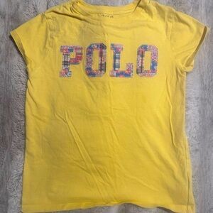 Bright Yellow POLO Tee Sz M (8-10)